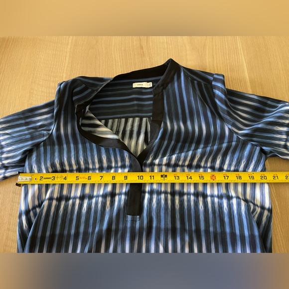 Vince| Silk Ombre Striped Long Sleeve Blouse, Size 8••• - Picture 13 of 14